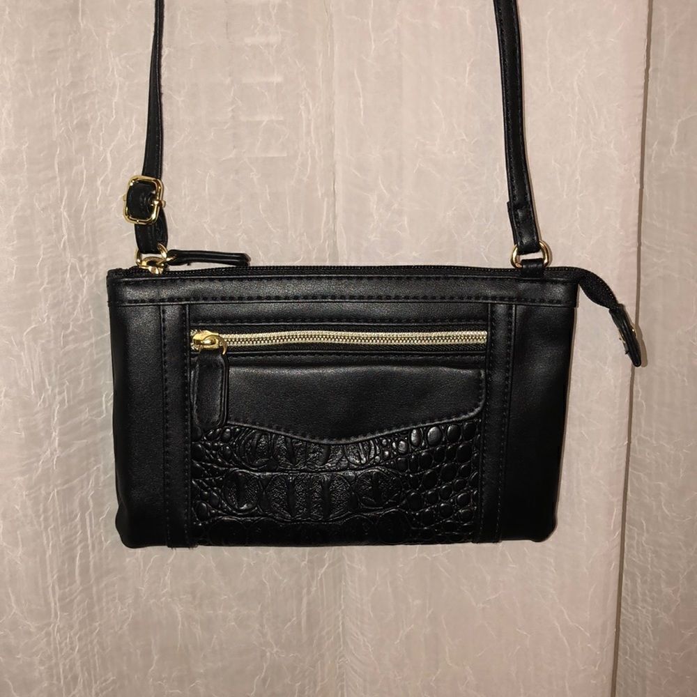 Black Mini Crossbody Bag Wallet Purse